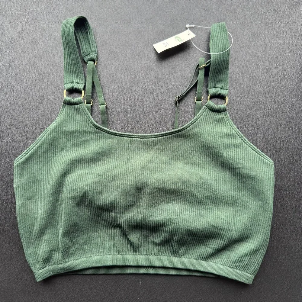 NWT Aerie Seamless Ring Longline Bralette L